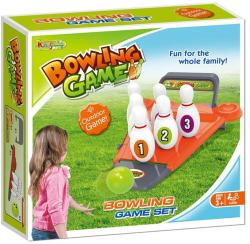 Hra bowling dětský set 6 kuželek + 2 koule (společenská hra)