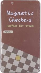 HRA Dáma magnetické cestovní plechová krabička (společenská hra)