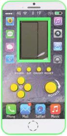 Hra digitální tetris Brick Game elektronická smartphone na baterie 4 barvy Zvuk