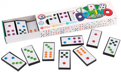 Hra Domino klasické barevné hodnoty (společenská hra)