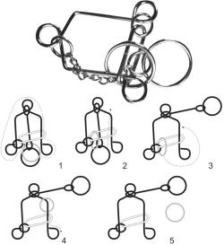 Hra hlavolam kovový puzzle skládačka 4 druhy v krabičce
