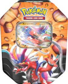 Hra Pokémon TCG Slashing Legends Tin set 4x booster v kovovém boxu 2 druhy