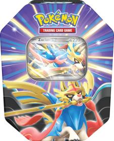 Hra Pokémon TCG Slashing Legends Tin set 4x booster v kovovém boxu 2 druhy