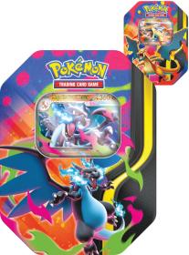 Hra Pokémon TCG Spring ex Tin Mega Charizard 4x booster kovový box 2 druhy