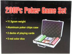 HRA Poker Deluxe 200 žetonů plechový kufřík (společenská hra)