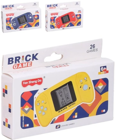 Hra retro digitální Tetris Brick Game konzole padající kostky na baterie 3 barvy