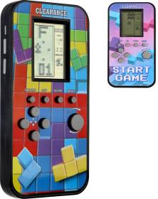 Hra retro digitální Tetris Brick Game mobil padající kostky na baterie Zvuk 2 barvy Hra retro digitální Tetris Brick Game mobil padající kostky na baterie Zvuk 2 barvy