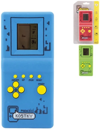 Hra retro postřehová elektronická padající kostky na baterie Tetris 3 barvy Hra retro postřehová elektronická padající kostky na baterie Tetris 3 barvy