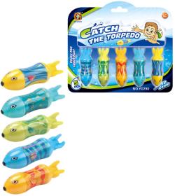 Hra vodní Chatch Torpedo set střela 5ks na potápění do vody Hra vodní Chatch Torpedo set střela 5ks na potápění do vody