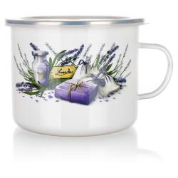 BANQUET Hrnek smalt. pr.14cm 1,4l LAVENDER + PH víko