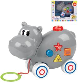 Hroch baby tahací plastové zvířátko pro miminko na baterie Světlo Zvuk Hroch baby tahací plastové zvířátko pro miminko na baterie Světlo Zvuk