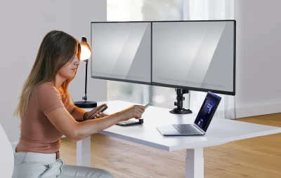 Huanuo HNDS8 černý dvojitý držák na monitory 13-32 palců