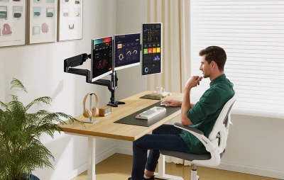 Huanuo HNTS3B-UK černý 17-32" trojitý držák monitorů