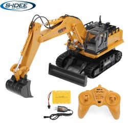 Huina RC pásový bagr s radlicí a kovovou lžící 1:16 S1531