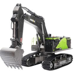 Huina RC Profi bagr ACV s kovovou lžící 1:14 s bouracím kladivem a 2x drapákem
