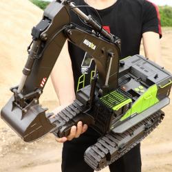 Huina RC Profi bagr ACV s kovovou lžící 1:14 s bouracím kladivem a 2x drapákem