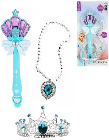 Hůlka kouzelná ledová princezna set s korunkou na baterie Světlo