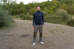 Husky Aron Zip M mustard pánská merino mikina POUZE XXL (VÝPRODEJ)