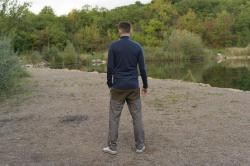 Husky Aron Zip M mustard pánská merino mikina POUZE XXL (VÝPRODEJ)