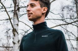 Husky Aron Zip M mustard pánská merino mikina POUZE XXL (VÝPRODEJ)