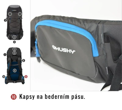 Husky Batoh Expedice Ribon 60l blue + sleva 400,- na příslušenství
