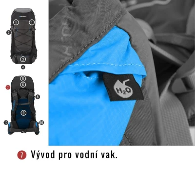 Husky Batoh Expedice Ribon 60l bordo + sleva 300,- na příslušenství