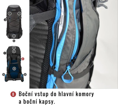 Husky Batoh Expedice Ribon 60l bordo + sleva 300,- na příslušenství
