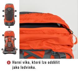 Husky Rony 50l black batoh expedícia