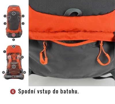 Husky Rony 50l black batoh expedice
