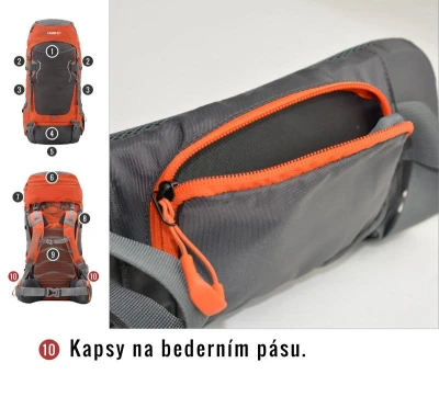 Husky Rony 50l bordo batoh expedice