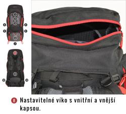 Husky Samont 60+10 l černá batoh expedice