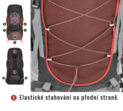 Husky Samont 60+10 l černá batoh expedice