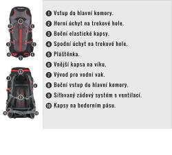 Husky Scape 38l černý batoh Expedice / Turistika
