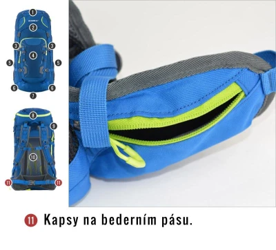 Husky Sloper 45 l černý batoh Expedice / Turistika