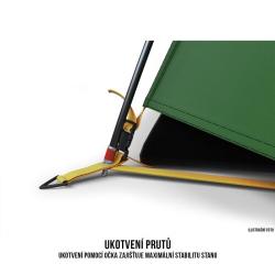 Husky Bird 3 Classic zelený turistický stan (VÝPRODEJ)