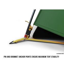 Husky Bird 3 Classic zelený turistický stan (VÝPRODEJ)