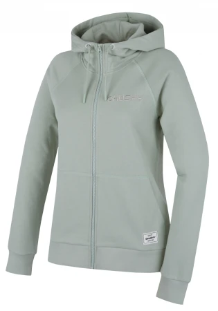 Husky Brool L light green dámská bavlněná mikina