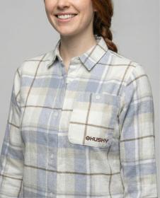 Husky Gaia L light blue dámská flanelová košile