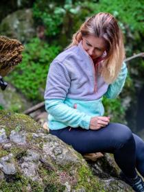 Husky Addy L purple/mint dámská fleecová mikina