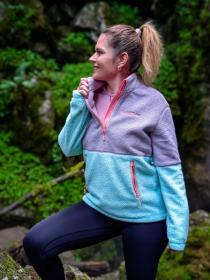 Husky Addy L purple/mint dámská fleecová mikina