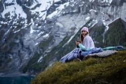 Husky Addy L purple/mint dámská fleecová mikina