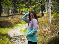 Husky Addy L purple/mint dámská fleecová mikina