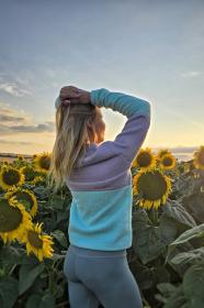 Husky Addy L purple/mint dámská fleecová mikina