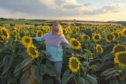 Husky Addy L purple/mint dámská fleecová mikina