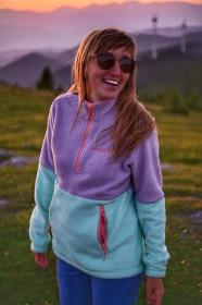 Husky Addy L purple/mint dámská fleecová mikina