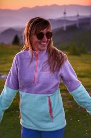 Husky Addy L purple/mint dámská fleecová mikina