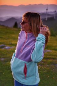 Husky Addy L purple/mint dámská fleecová mikina