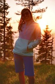 Husky Addy L purple/mint dámská fleecová mikina