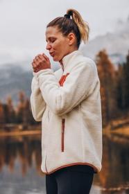 Husky Addy Zip L beige dámská fleecová mikina