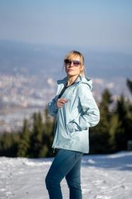 Husky Neoni L light blue dámská hardshell bunda